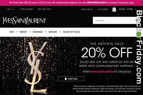 yves saint laurent borse black friday|ysl beauty black friday sale.